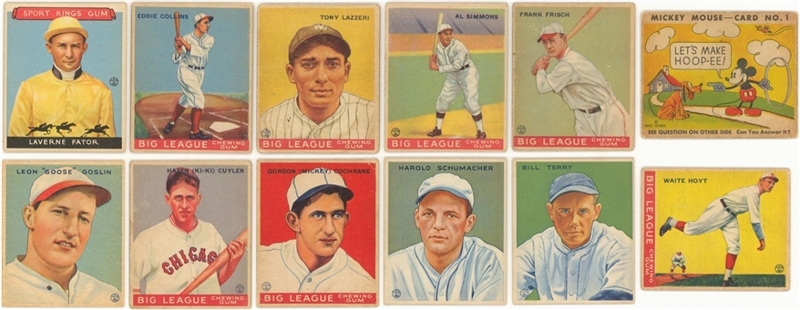 1930s Goudey and Gum, Inc. "R"-Gum Cards Collection (88 Different) Including Hall of Famers